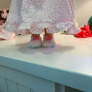 Handmade nightie & matching slippers for 18” doll